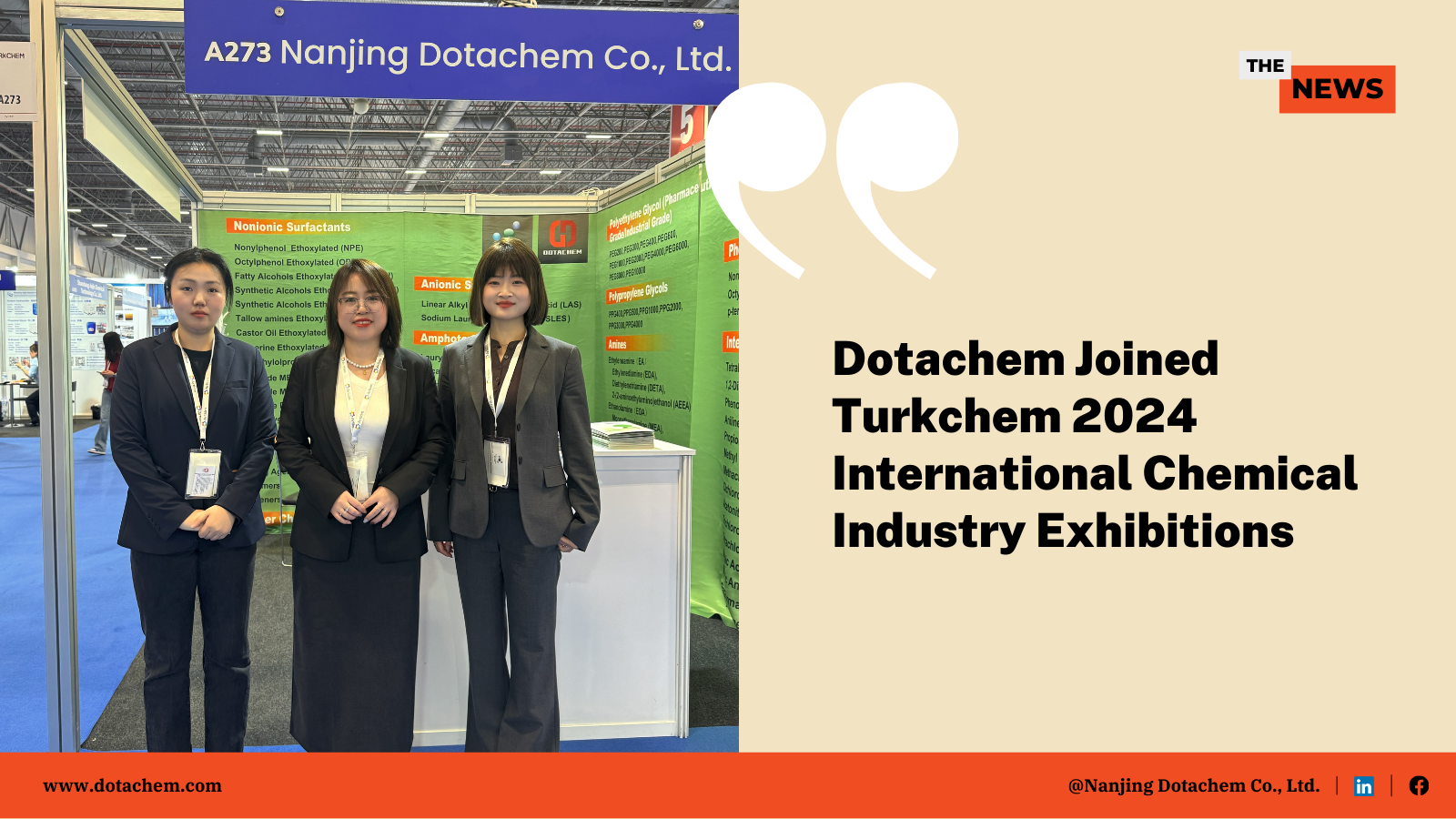 Nagtatanghal ang Dotachem sa 2024 TURKCHEM Eurasia International Chemical Exhibition