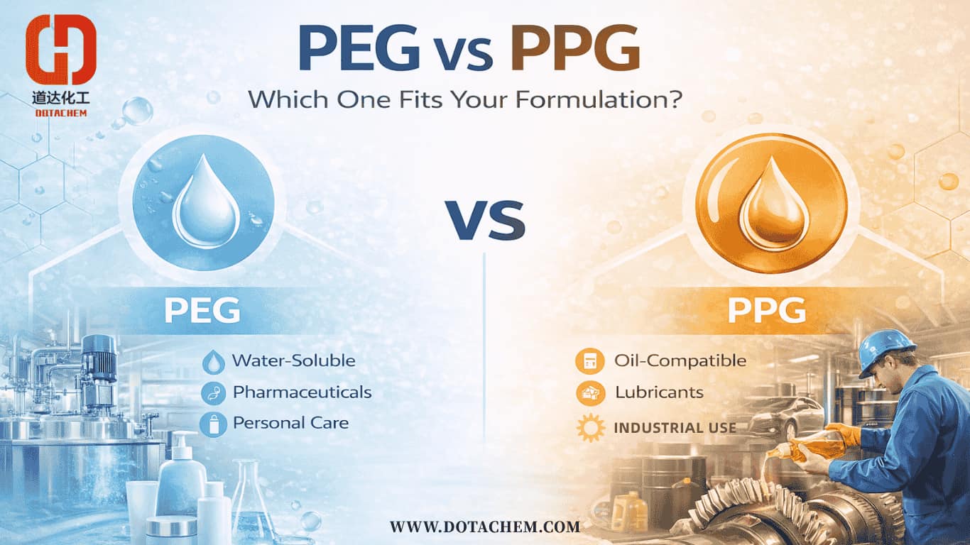 Polyethylene Glycol (PEG) vs Polypropylene Glycol (PPG): Alin ang Tama para sa Iyong Pormulasyon?