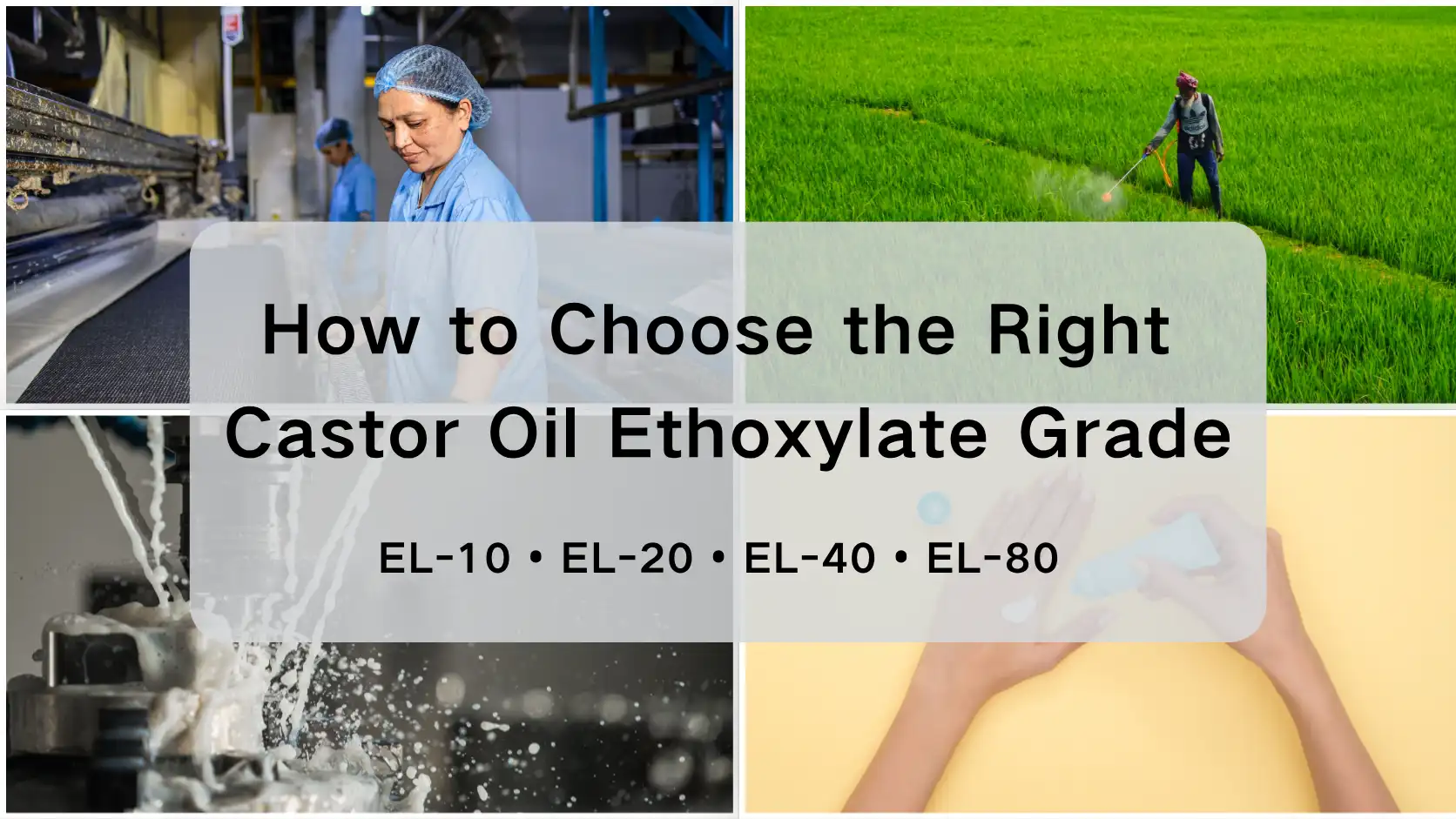 Mula sa EL-10 hanggang EL-80: Paano Nakakaapekto ang Ethoxylation sa Pagpili ng Marka ng Ethoxylate sa Castor Oil